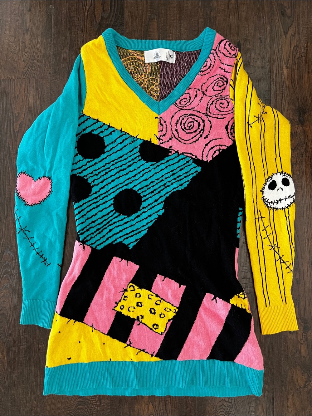 Disney Sally Nightmare Before Christmas Colorblock Knit Dress